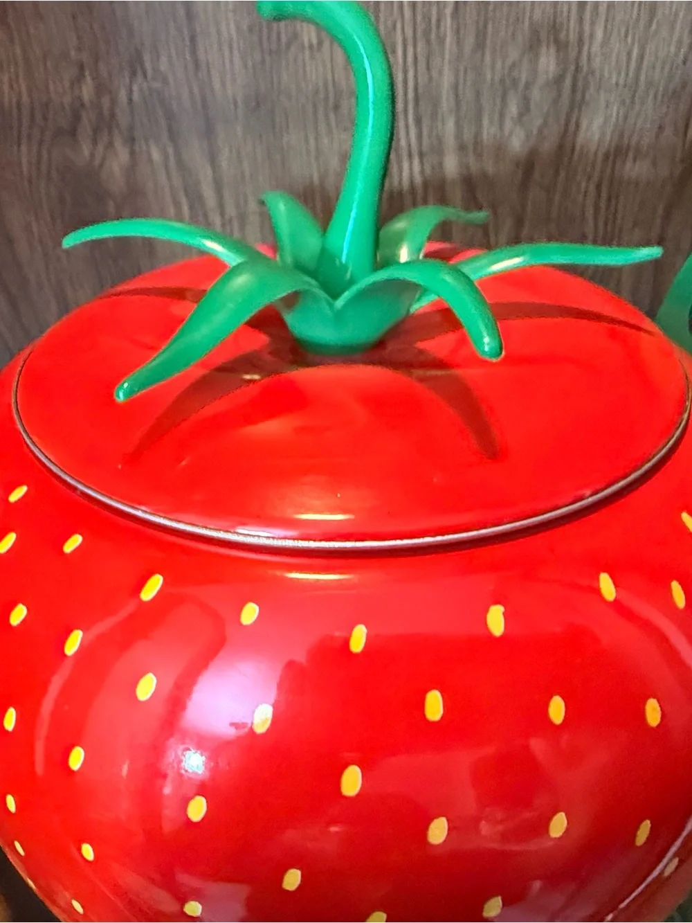 Vintage 90’s Copco Strawberry Tea Kettle Enamel 2.5Qt Cottage Core ,No Cap, new